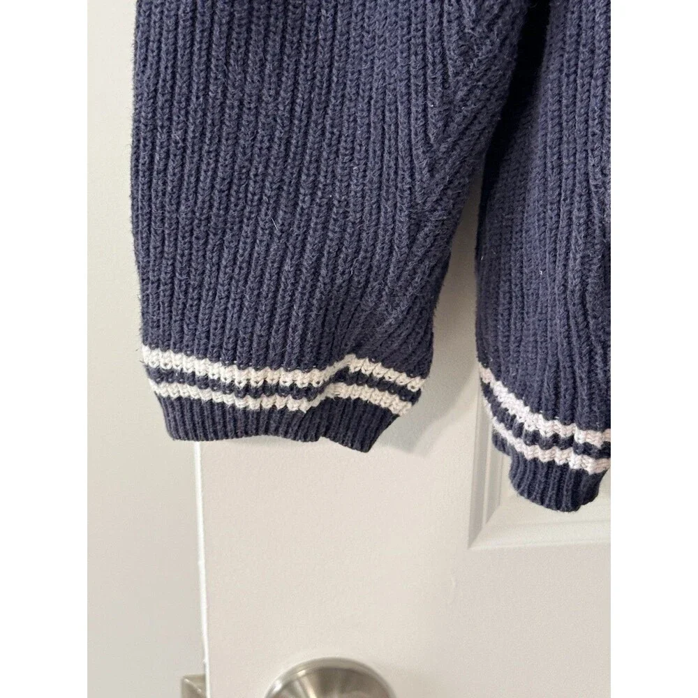 Vintage 1990’s Dockers Levi’s Navy Blue Knit Sweater | Large | 100% Cotton